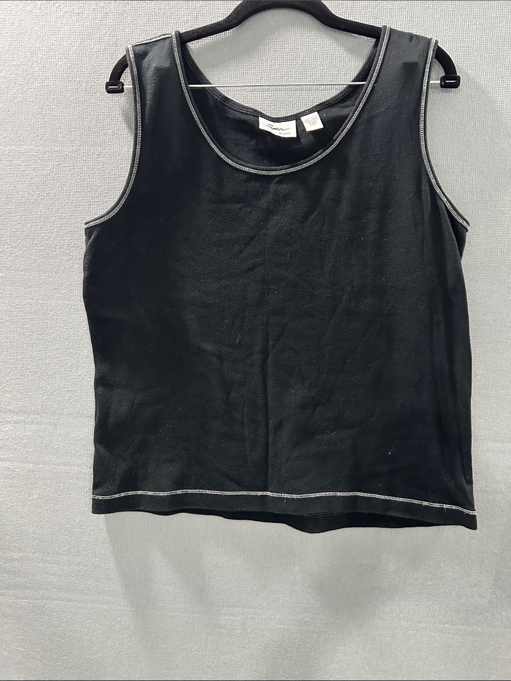 Chico's Black Tank with Contrast Stitching